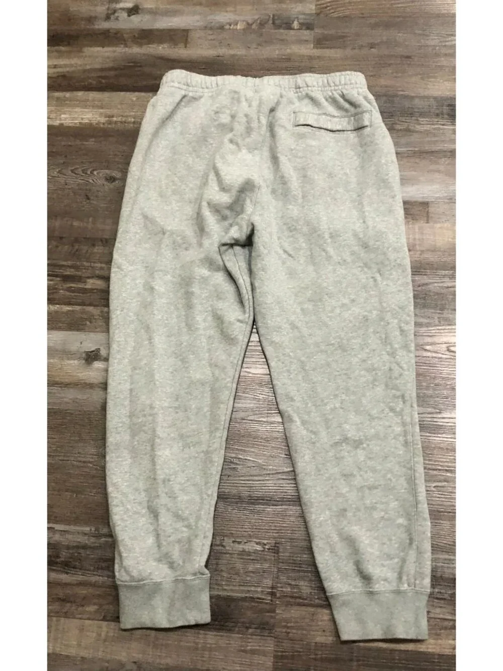 Nike Club Fleece Joggers Mens Large Gray Sweatpants White Embroidered Swoosh